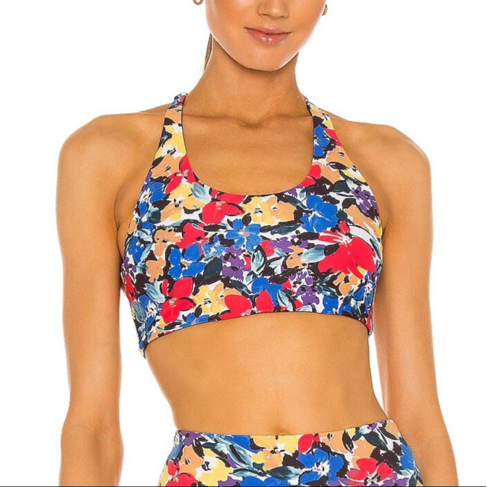 Worn Once! Beach Riot Rocky Sports Bra in Buttercup Floral size XS